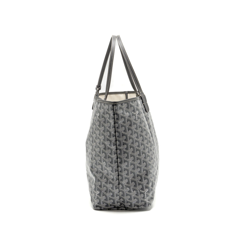 Goyard Saint Louis PM tote goyardline canvas / calfskin grey