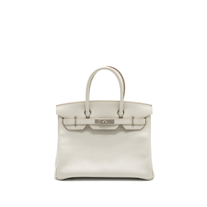 Hermes birkin 30 swift gris perle SHW stamp square R