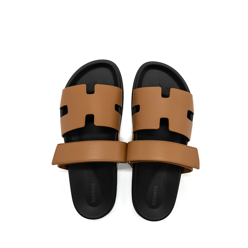 Hermes Size 43 Chypre Sandals Natural