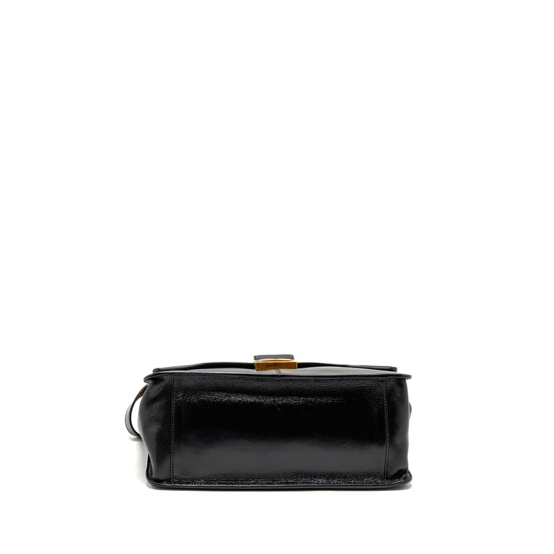 Fendi Kan U Shoulder Bag Leather Black GHW