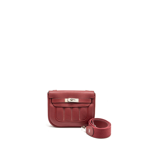 Hermes Berline Mini Swift K1 Rouge Grenat SHW Stamp X