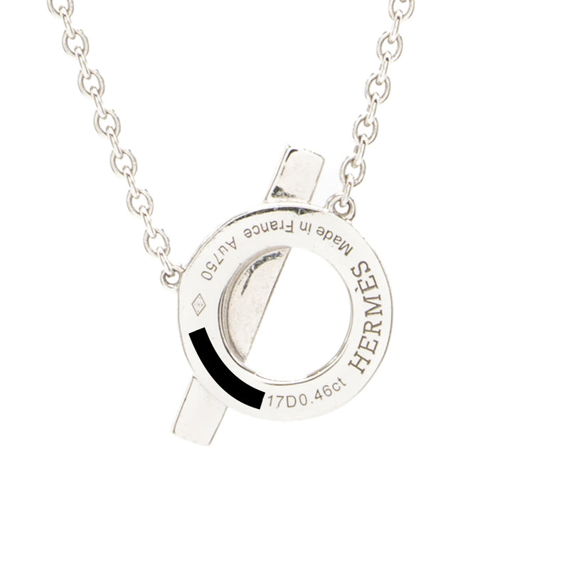 aksesoris perhiasan Hermes Finesse Diamond Necklace White & Gold 17 pc  Diamond 0,46 ct Jewellery | Tinkerlust