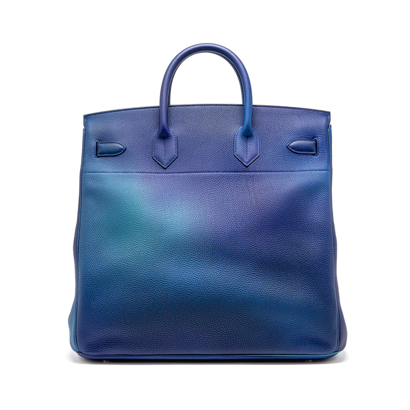 Hermes Hac Birkin 40 Cosmos Limited Edition Togo Blue Nuit / Violet Brushed SHW Stamp Y