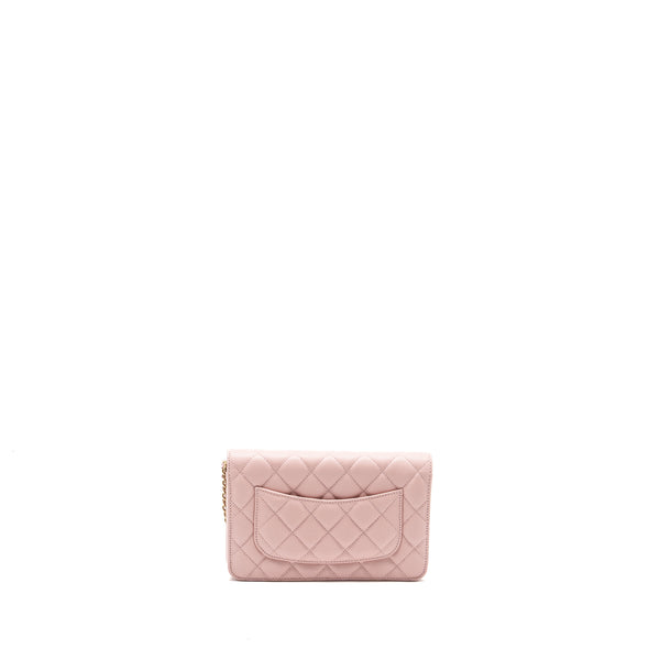 Chanel Classic Wallet On Chain Caviar Light Pink LGHW(Microchip)