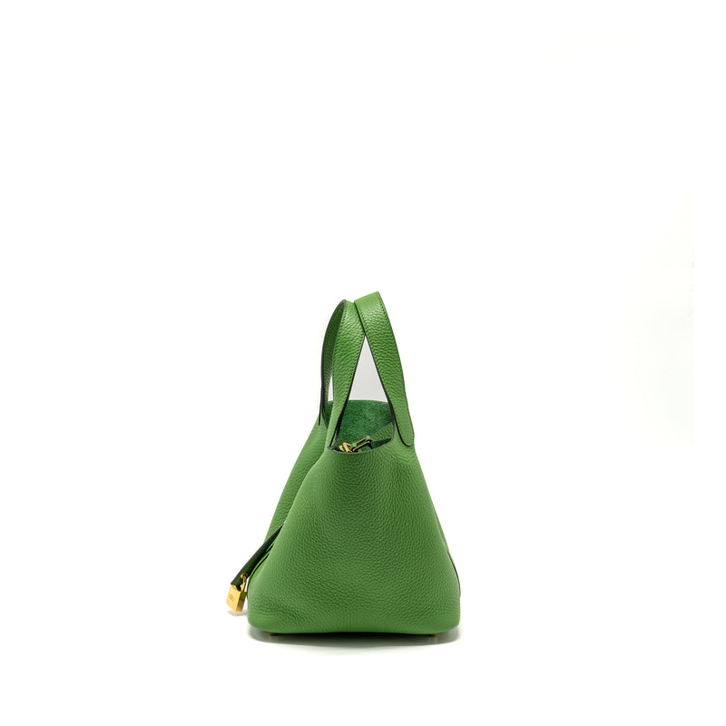 Hermes picotin 18 lock bag Clemence Vert Yucca GHW stamp B