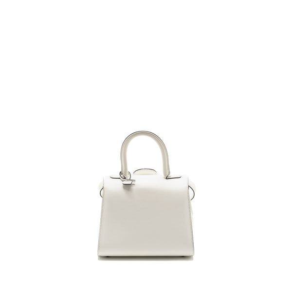 Delvaux Mini Brilliant Bag Calfskin/Galuchat White/Black with Black Hardware