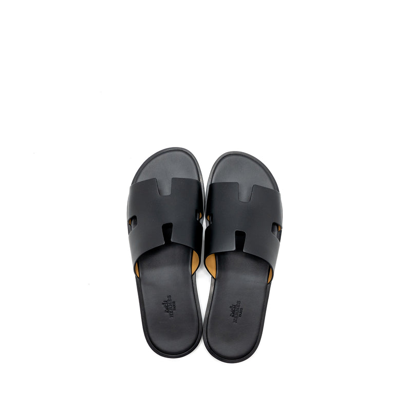 Hermes Size 43 Izmir Sandal Calfskin Black