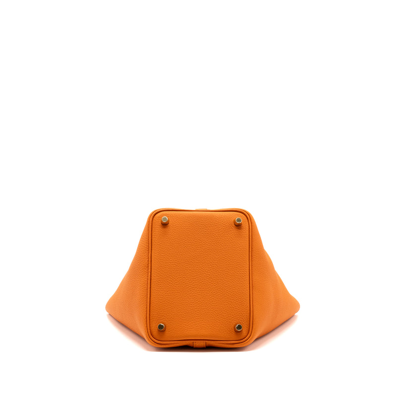 Hermes Picotin 18 Clemence 93 Orange GHW Stamp U