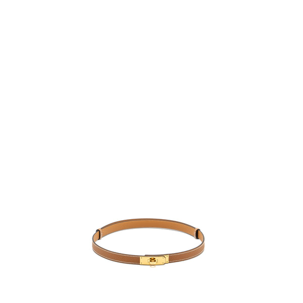 Hermes Classic kelly 18 belt epsom gold GHW stamp B