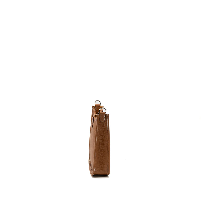 Hermes Mini Evelyne Clemence Gold/Blanc SHW Stamp U