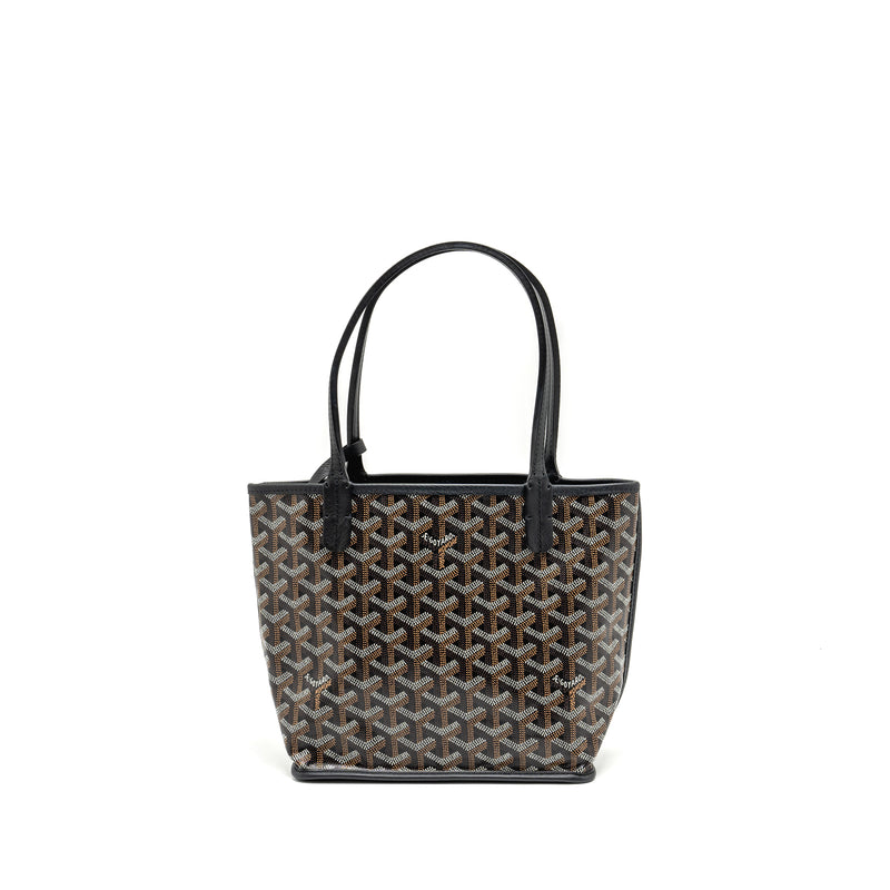 Goyard Mini Anjou Tote Goyardline Canvas/Leather Black SHW
