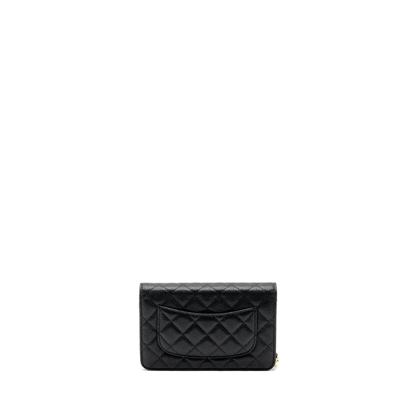 Chanel classic wallet on chain caviar black GHW