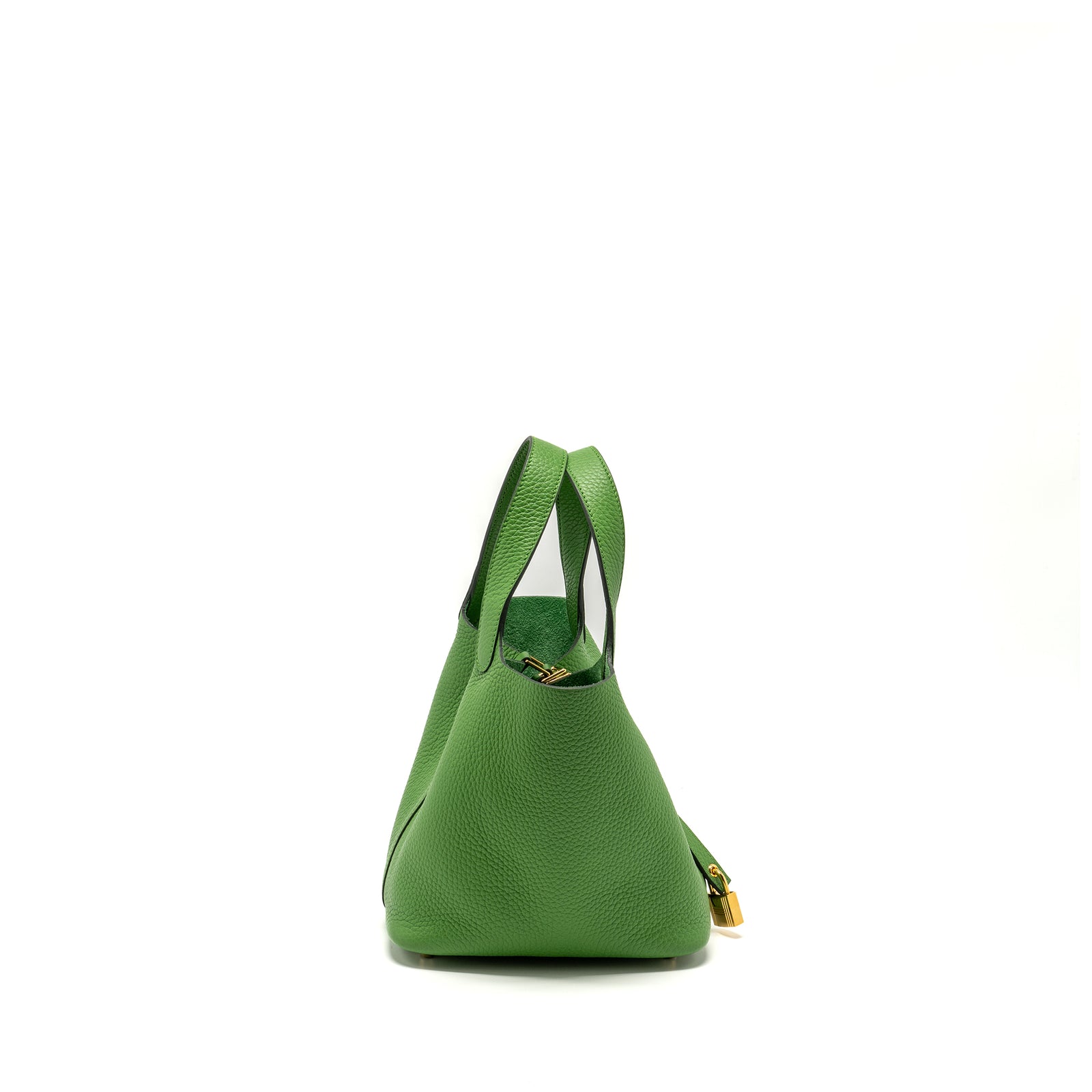 Hermes picotin 18 lock bag Clemence Vert Yucca GHW stamp B