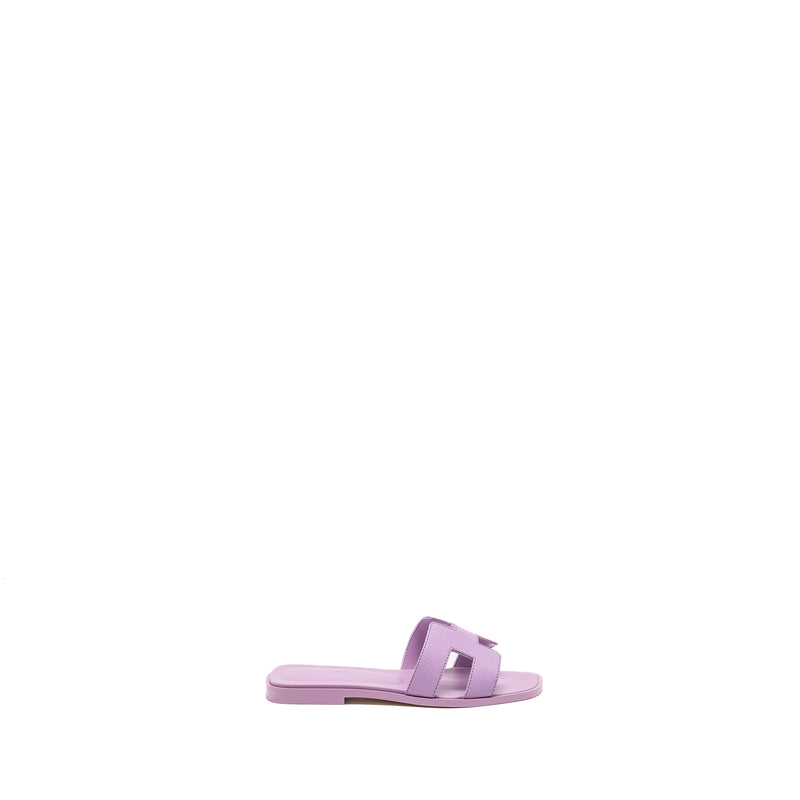 Hermes Size 34 Oran Sandals Epsom Purple