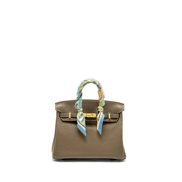 Hermes Birkin 25 Swift Etoupe GHW Stamp B