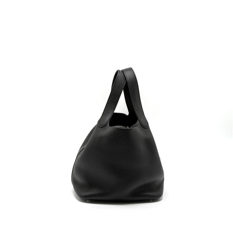 Hermes Picotin 22 Lock Bag Clemence Black SHW Stamp D