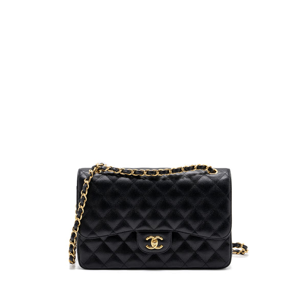 chanel classic jumbo double flap bag caviar black GHW