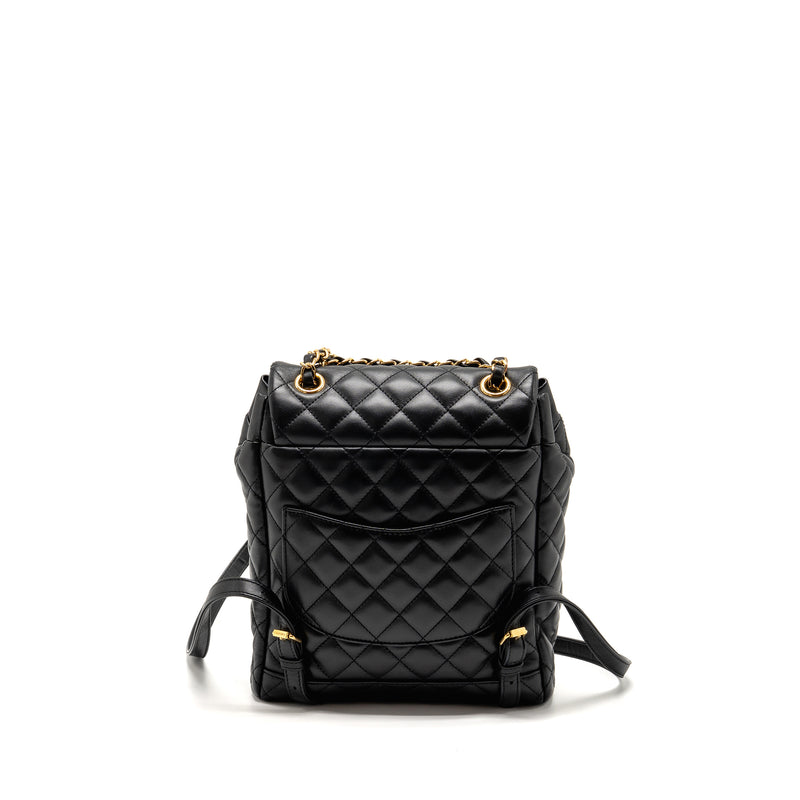 Chanel Urban Spirit Flap Backpack Lambskin Black GHW