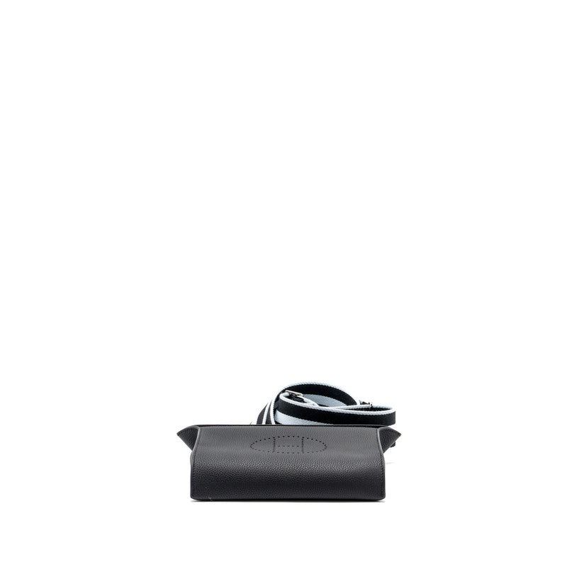 Hermes Videpoches Bag Togo Black With Multicolour Strap SHW Stamp B