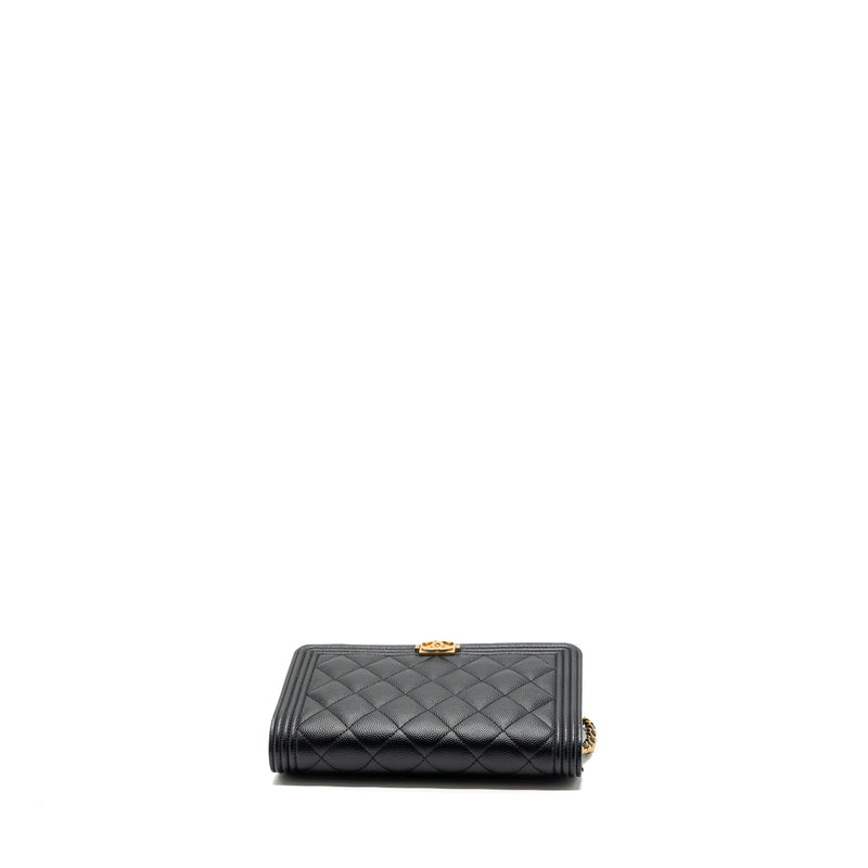 Chanel Boy Wallet On Chain Caviar Black GHW