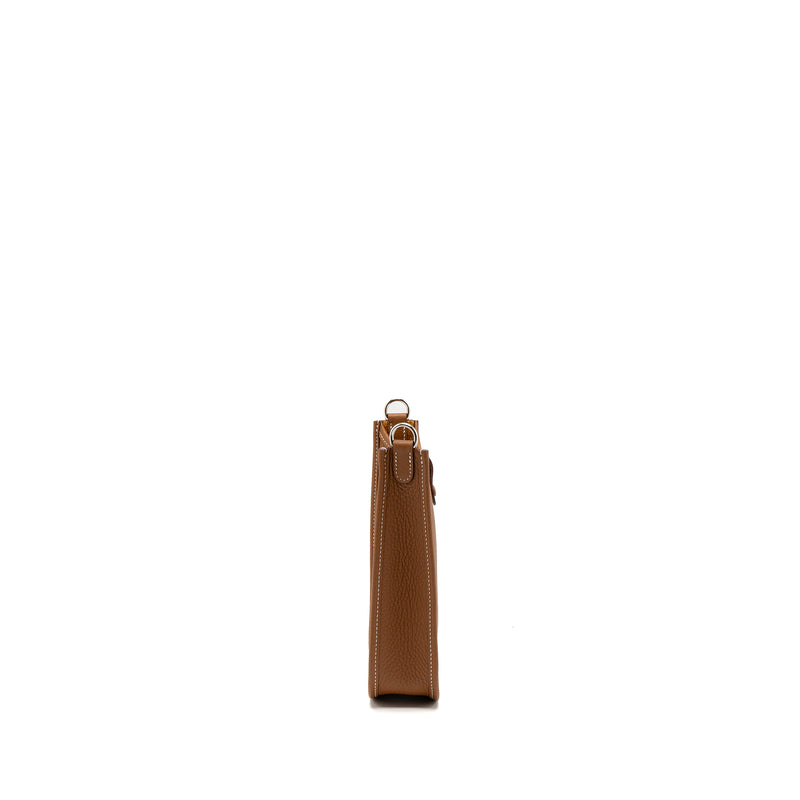 Hermes Mini Evelyne Clemence Gold/Blanc SHW Stamp U