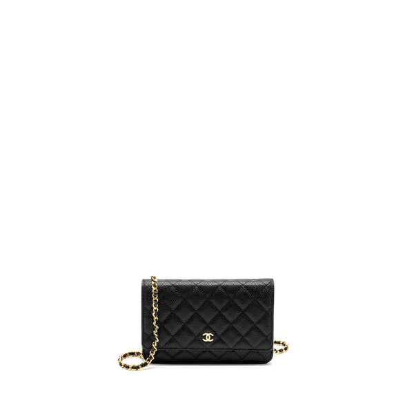 Chanel classic wallet on chain caviar black GHW