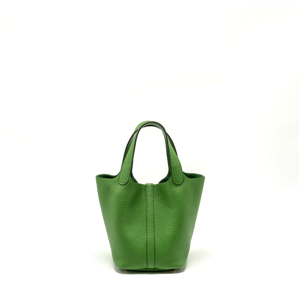 Hermes picotin 18 lock bag Clemence Vert Yucca GHW stamp B
