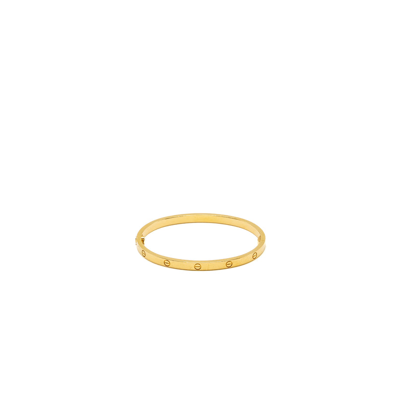 Cartier Size 15 Love Bracelet Small Model Yellow Gold