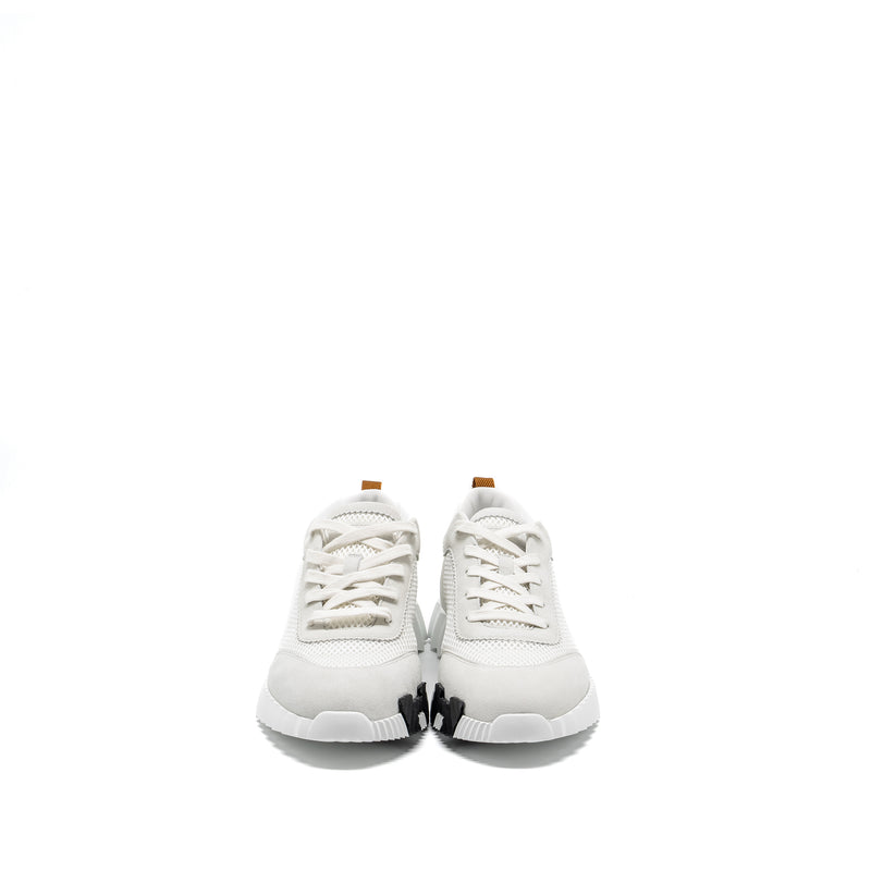 HERMES Size 44 Homme Bouncing Sneaker Leather Blanc/Beige