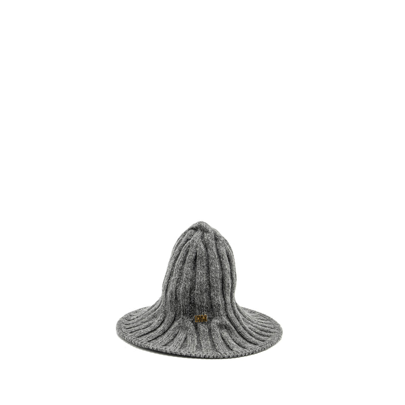 DIOR LETTER logo Wire-Brimmed Beanie Wool Grey