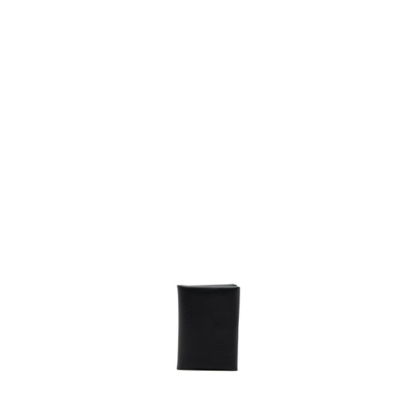 Hermes Calvi Duo Compact Card Holder Epsom Black SHW Stamp B