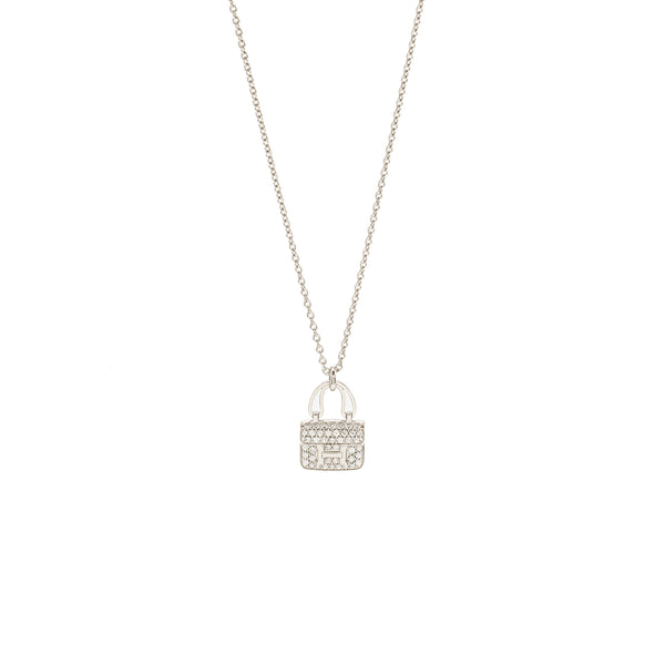 HERMES Amulette Constance Pendant White Gold With Diamonds