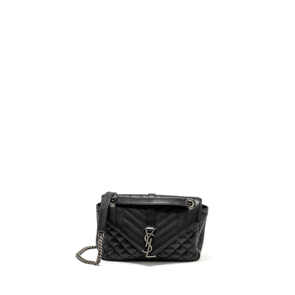 Saint Laurent College Flap bag lambskin black ruthenium SHW