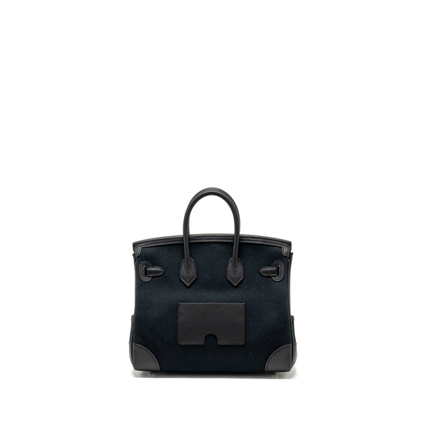 Hermes Birkin 25 Cargo canvas toile geoland / swift black SHW stamp B