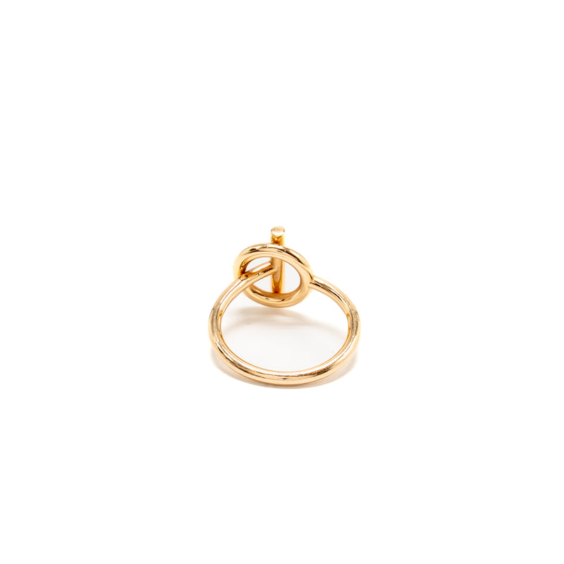 Hermes Size 55 Echappee Ring Small Model Rose gold diamonds