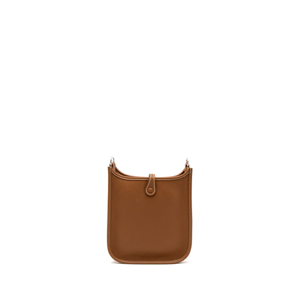 Hermes Mini Evelyne Clemence Gold/Blanc SHW Stamp U