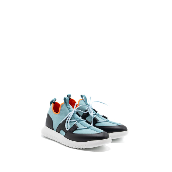 Hermes size 43 duel sneakers blue / black multicolour