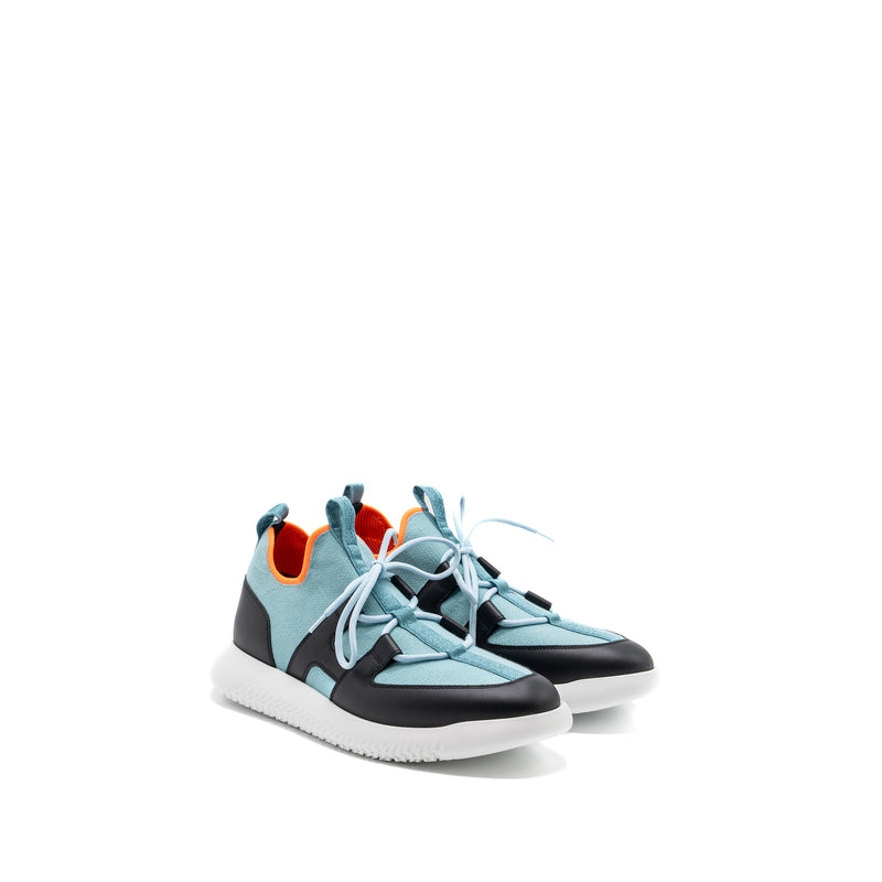Hermes size 43 duel sneakers blue / black multicolour