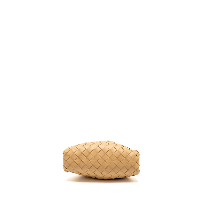 Bottega Veneta Mini Pouch Intrecciato Lambskin Beige