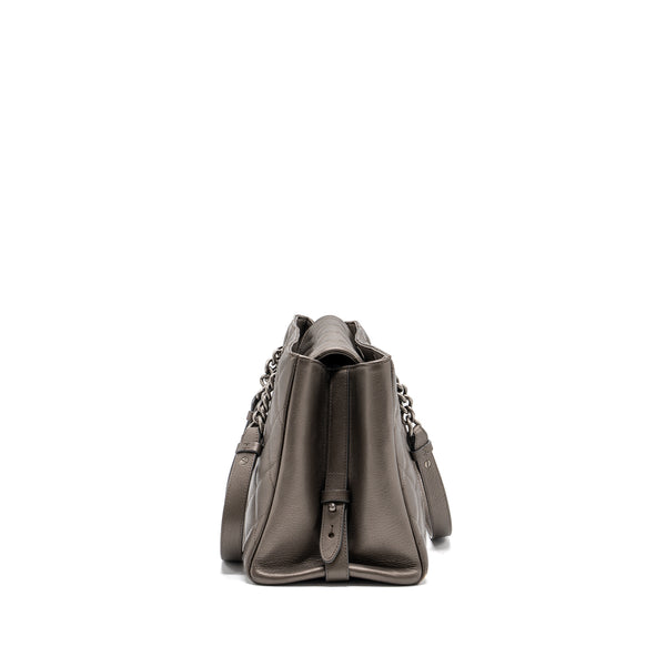 Chanel quilted tote bag Goatskin silver ruthenium hardware