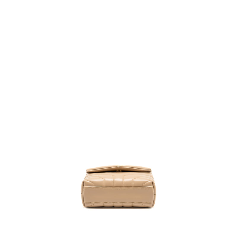 Saint Laurent/ YSL Loulou Toy Strap Bag Calfskin Beige GHW