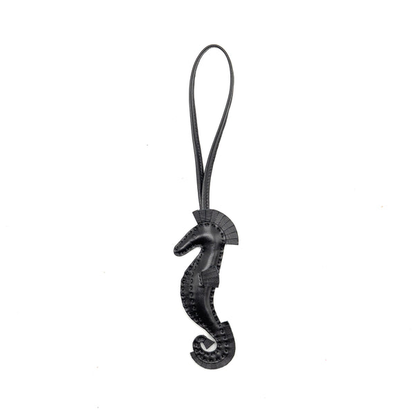 Hermes Hippo Bag Charm SO Black Stamp B