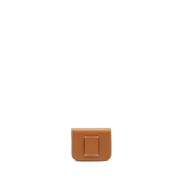Hermes Constance Slim Epsom Gold GHW Stamp Z