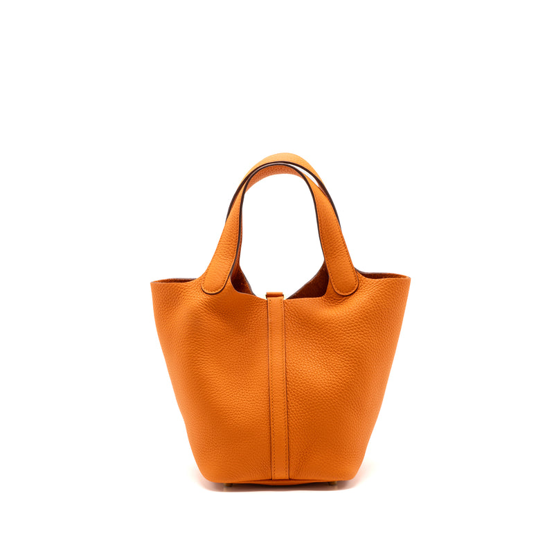 Hermes Picotin 18 Clemence 93 Orange GHW Stamp U