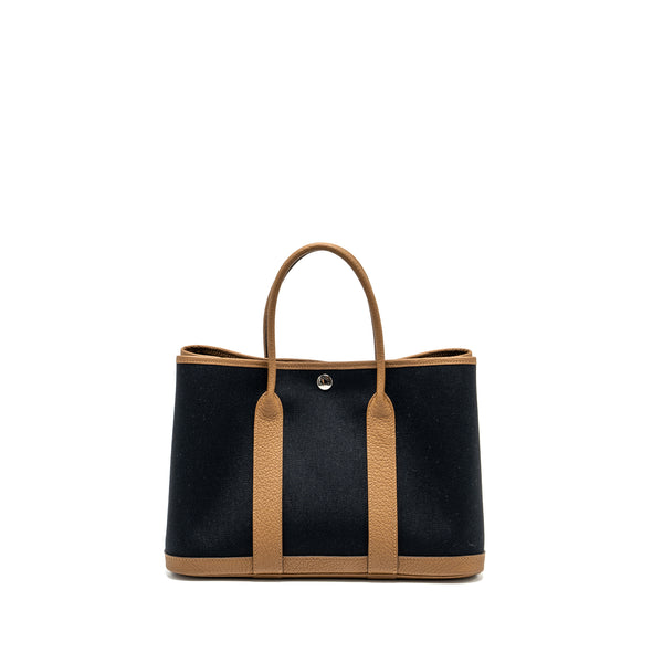 Hermes Garden Party 30 Canvas/Negonda Alezan/Black SHW Stamp B
