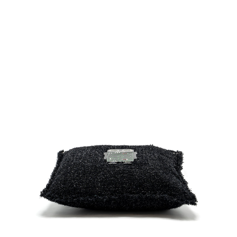 Chanel 17S Resin Robot Tote Bag Tweed Black SHW