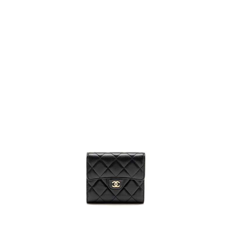 Chanel Classic Small Flap Wallet Lambskin Black LGHW