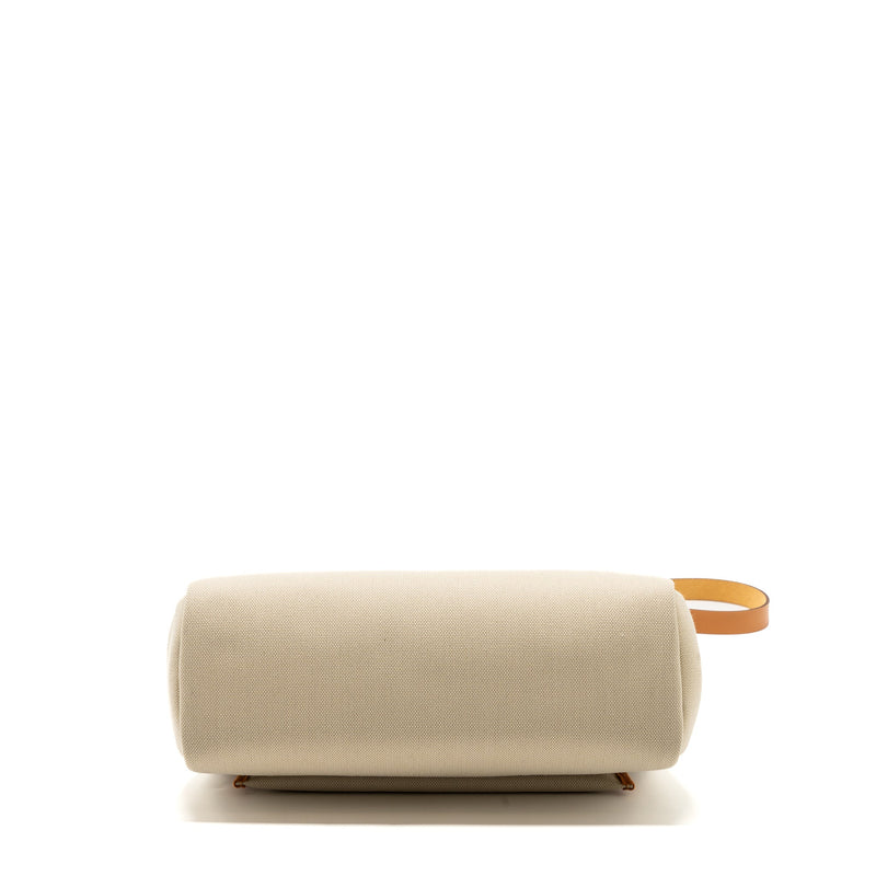 Hermes herbag zip 31 bag canvas / hunter beton / natural GHW stamp B