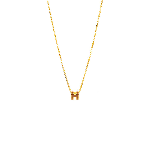 Hermes Mini Pop H pendant New Gold GHW