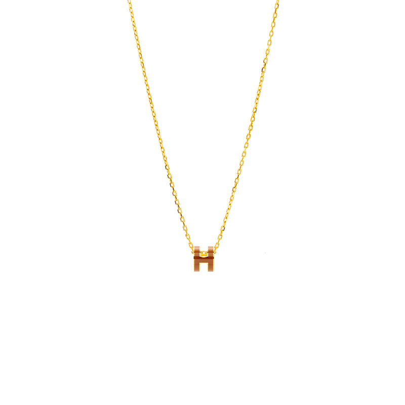 Hermes Mini Pop H pendant New Gold GHW